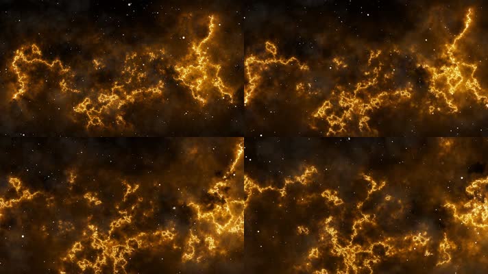 橙色科幻宇宙空间背景视频