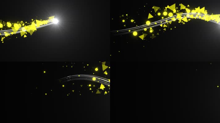 流光三角形运动视频带通道