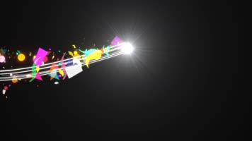 流光彩纸运动视频带通道