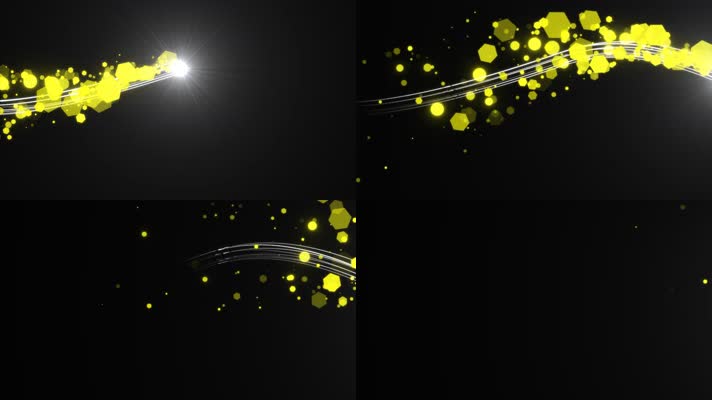 流光六边形运动视频带通道