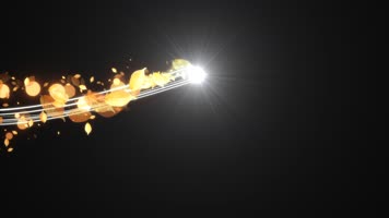 流光金秋树叶运动视频带通道