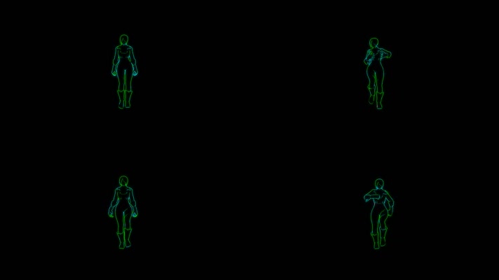 BAAM跳舞灯光线条人物炫酷LED背景