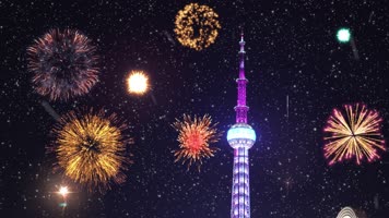 4K高清烟花，节日的气氛