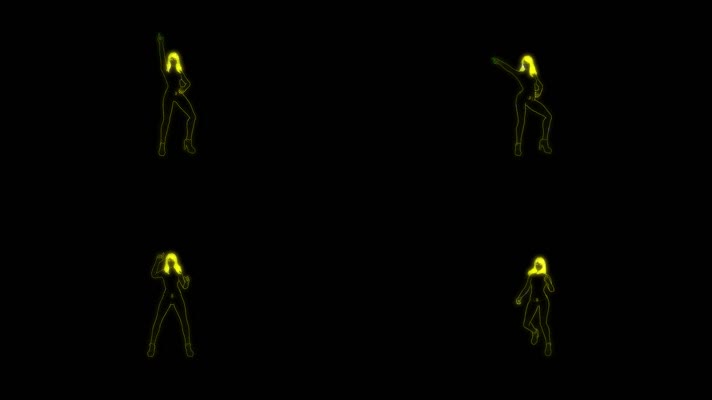 小苹果跳舞灯光线条人物炫酷LED背景