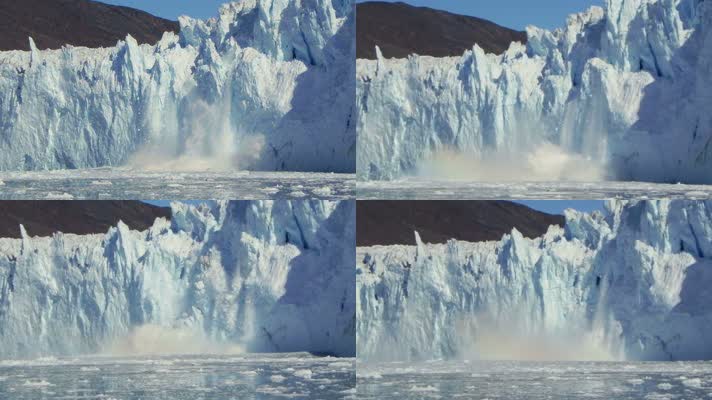 极地海洋冰川融化