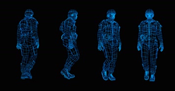 4K全息军人行走