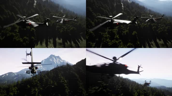 【4K】武装直升机