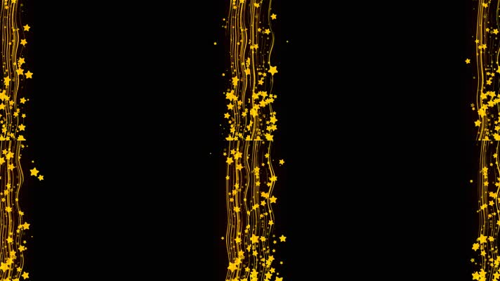 星星粒子边框动画带通道