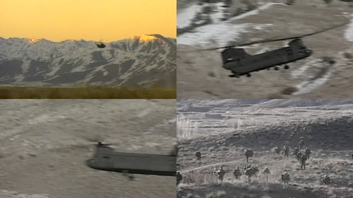 历史资料：美军直升运输机在阿富汗运送士兵