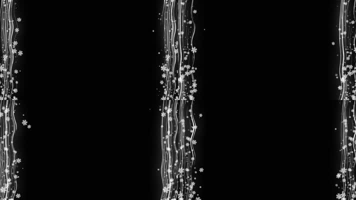 雪花粒子边框动画带通道