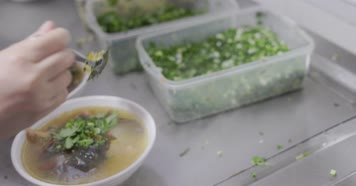 早餐美食包子绵阳米粉幸福生活 4k实拍