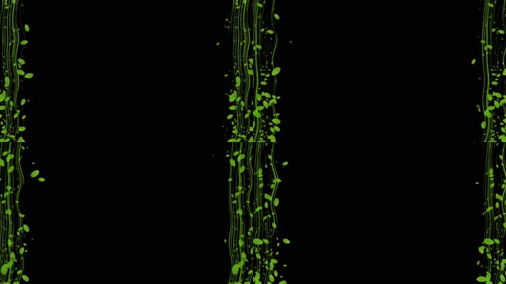 绿叶粒子边框动画带通道