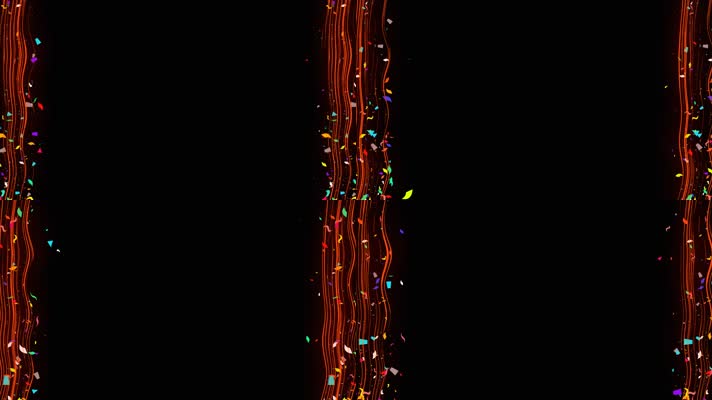 彩纸粒子边框动画带通道