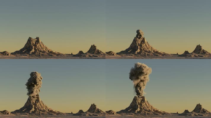 【4K】火山动画
