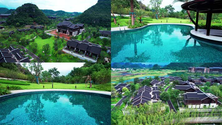 旅游度假区酒店航拍