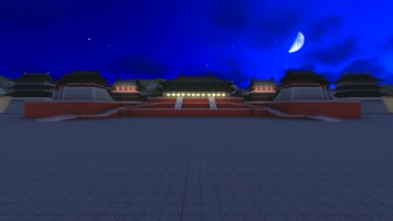 古代秦汉魏晋唐代明朝宫殿-夜景