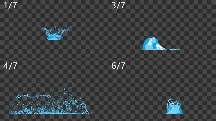 7组海浪浪花-alpha通道-alpha