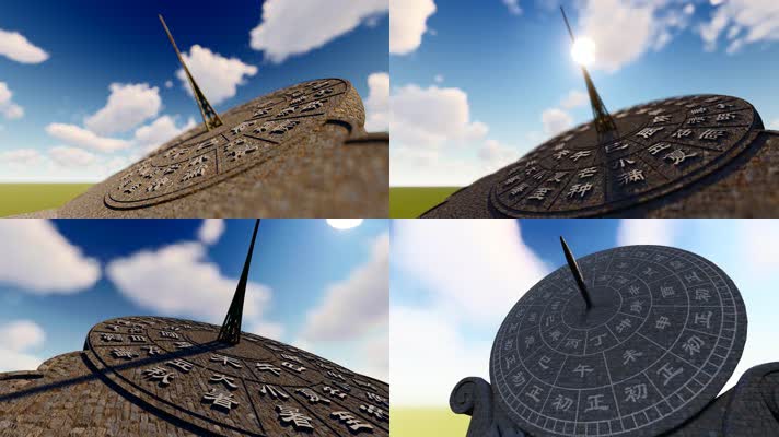 4k 日晷转动光影延时时间流逝