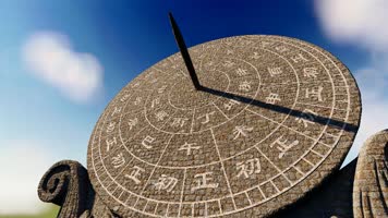 4k 日晷转动光影延时时间流逝