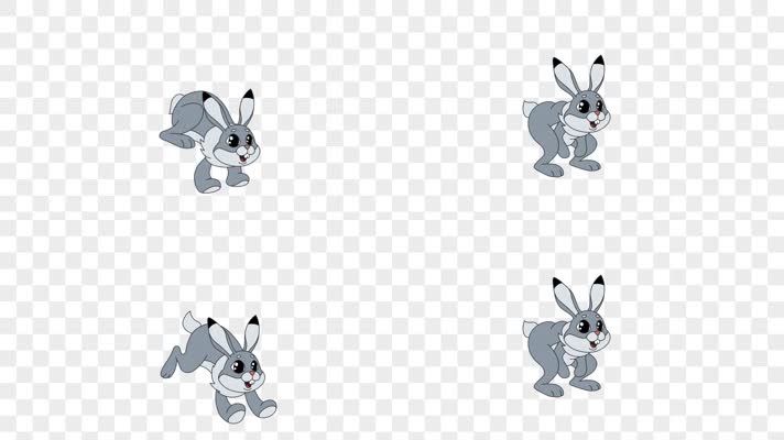 可爱的卡通小兔子1-alpha通道