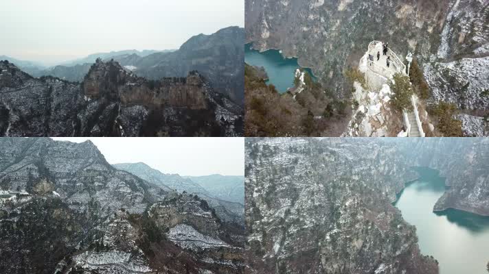 峰林峡雪景航拍