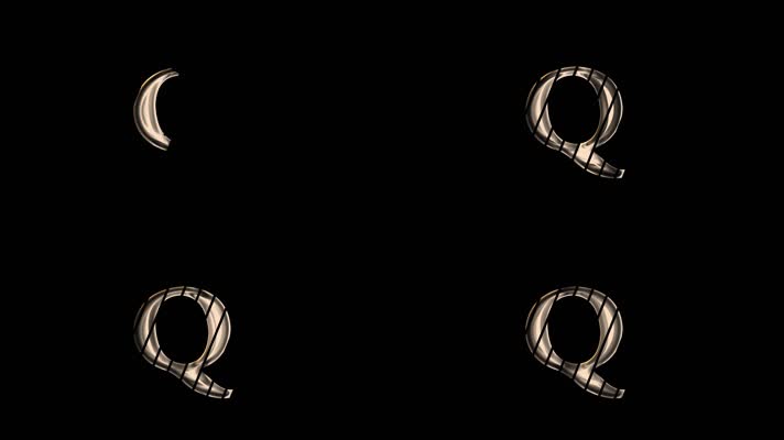 Q字母logo动画排版设计