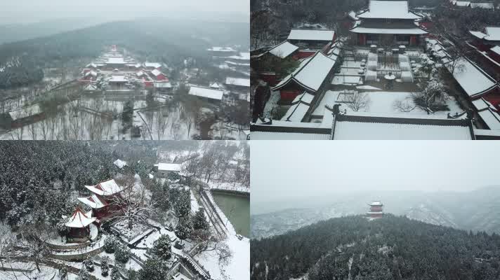 焦作巡返大圆通寺雪景航拍