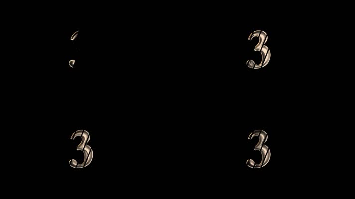 数字3动画logo排版设计