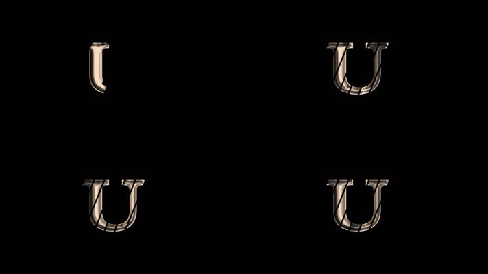 U字母logo动画排版设计