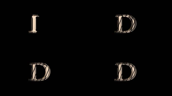 D字母logo动画排版设计