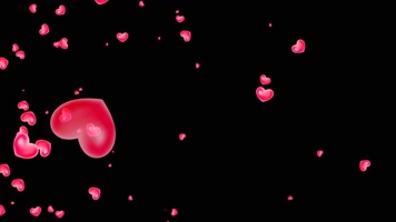 爱心粒子飘过屏幕