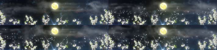 中国风古典梨花LED舞美背景素材
