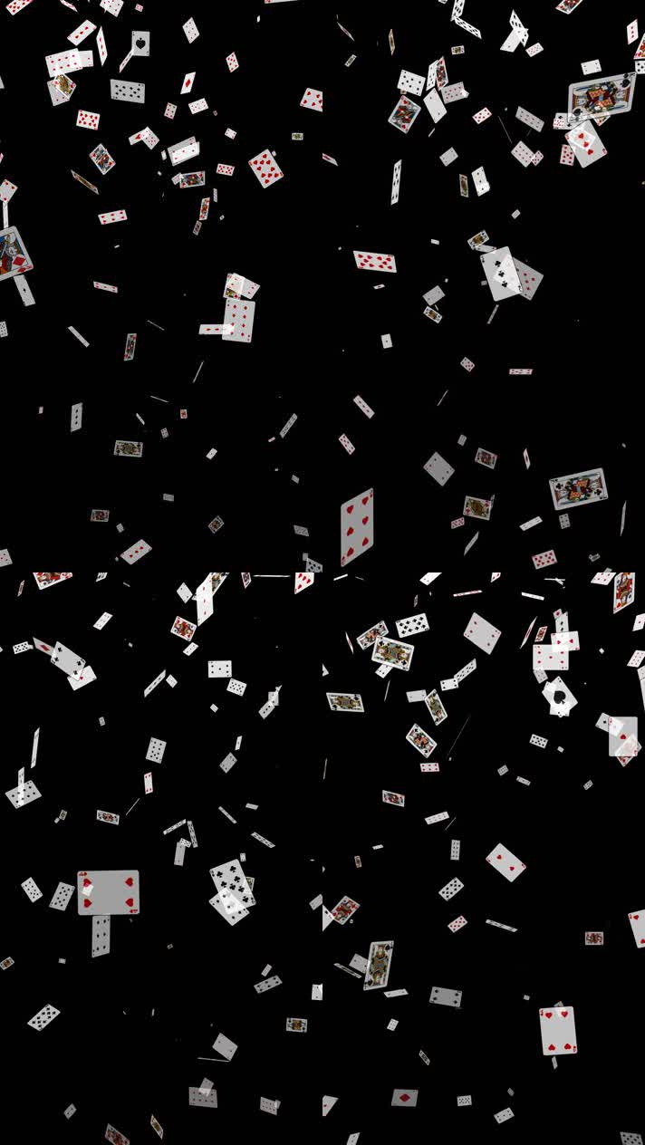 抖音快手扑克牌飘落小视频