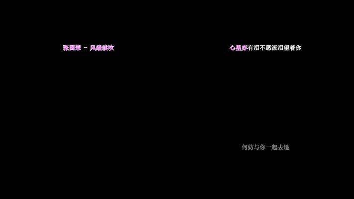 张国荣-风继续吹歌词