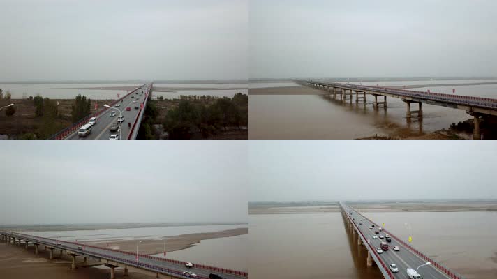 郑州黄河大桥航拍