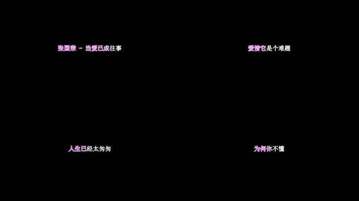 张国荣-当爱已成往事歌词