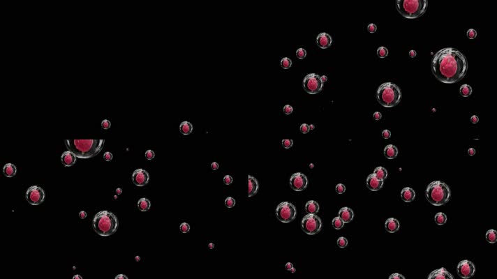 水果火龙果气泡粒子视频素材带通道