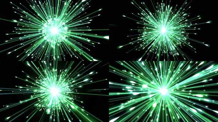 52 - 绿色烟花串移动背景