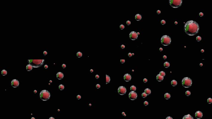 杨梅气泡粒子视频素材带通道