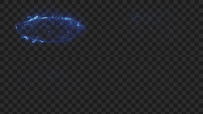 蓝色魔法能量圈-alpha通道