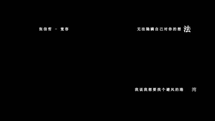 张信哲-宽容歌词