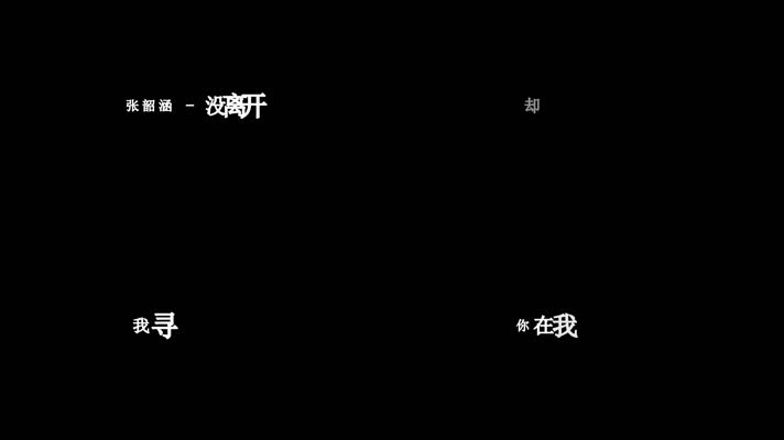 张韶涵-没离开过歌词