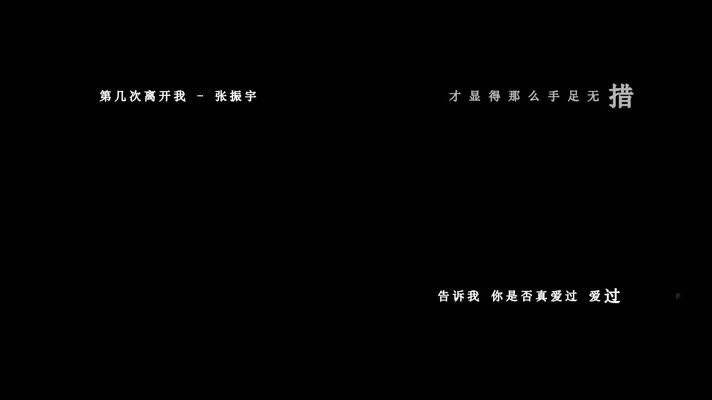 张振宇-第几次离开我(1080P)