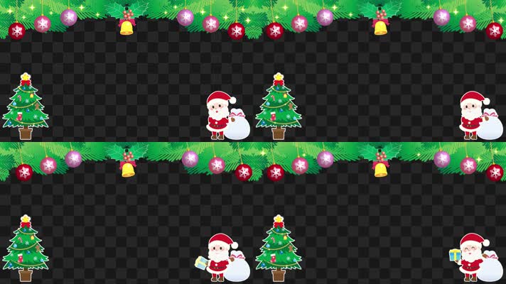 4K-圣诞节边框背景2-alpha通道