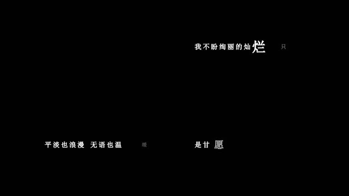 彭佳慧-甘愿歌词dxv编码字幕