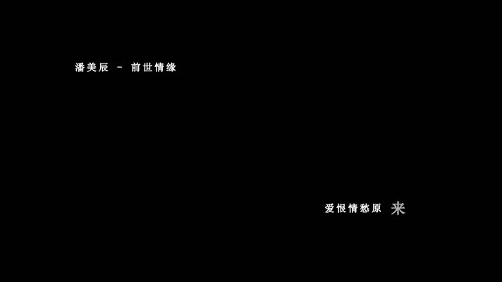 潘美辰-前世情缘歌词dxv编码字幕
