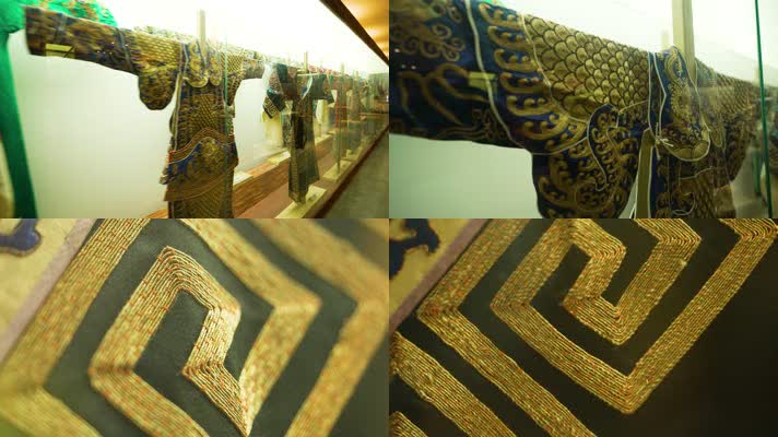 4k京剧戏曲服饰空镜特写