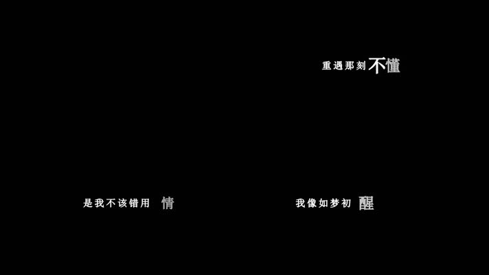 彭羚-如梦初醒歌词dxv编码字幕