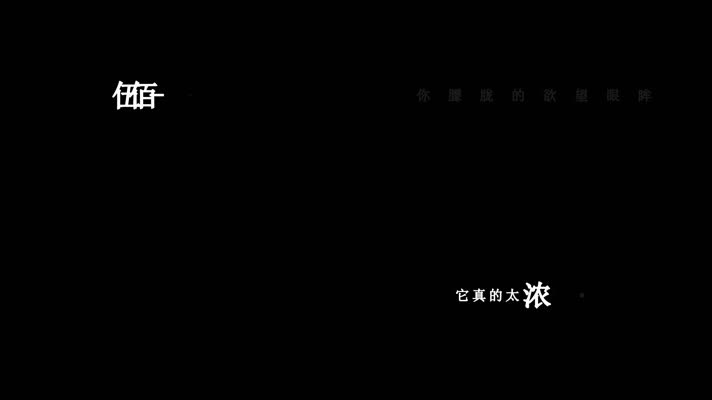 伍佰-黑色蒙太奇歌词视频素材