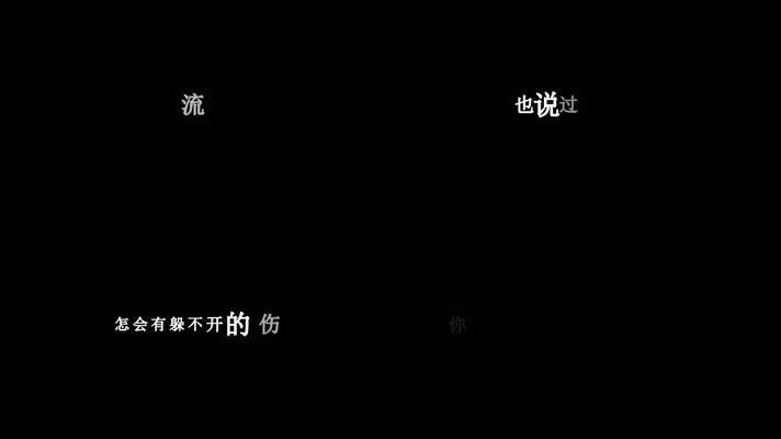 吴奇隆-流恋歌词视频素材